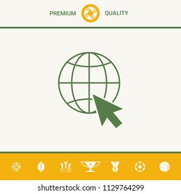 Go to web, internet icon