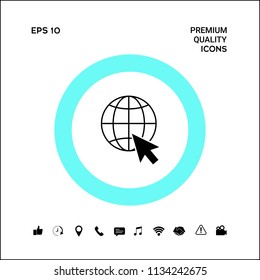 Go to web, internet icon