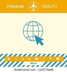 Go to web, internet icon