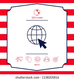 Go to web, internet icon