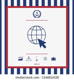 Go to web, internet icon