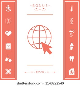 Go to web, internet icon