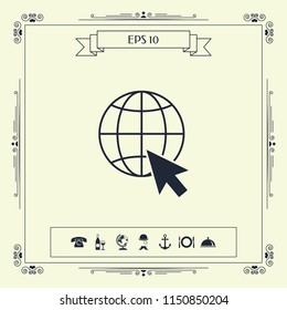 Go to web, internet icon