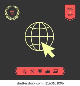 Go to web, internet icon