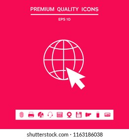 Go to web, internet icon
