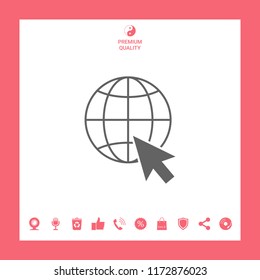 Go to web, internet icon