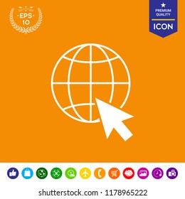 Go to web, internet icon