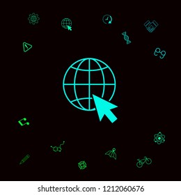 Go to web, internet icon