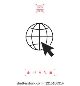 Go to web, internet icon