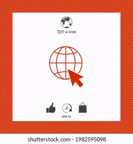 Ir a la web, icono de Internet