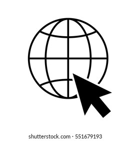 Go to web, internet icon