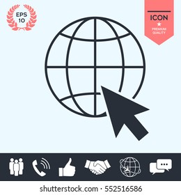 Go to web, internet icon