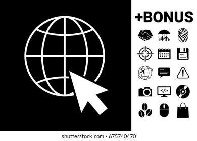 Go to web, internet icon