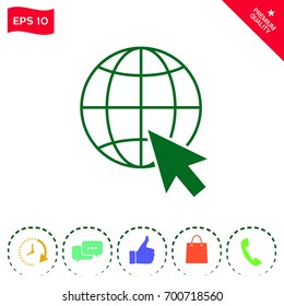 Go to web, internet icon