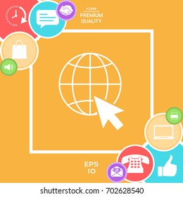 Go to web, internet icon