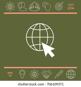 Go to web, internet icon