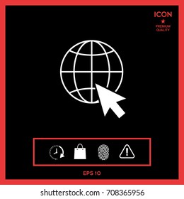 Go to web, internet icon