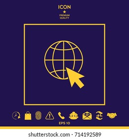 Go to web, internet icon