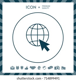 Go to web, internet icon
