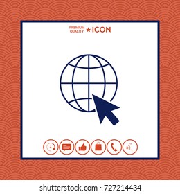 Go to web, internet icon