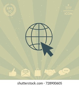 Go to web, internet icon