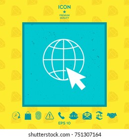 Go to web, internet icon