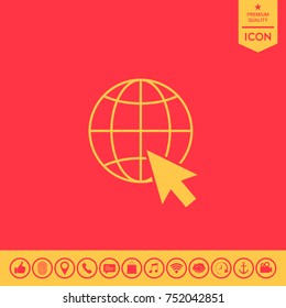 Go to web, internet icon