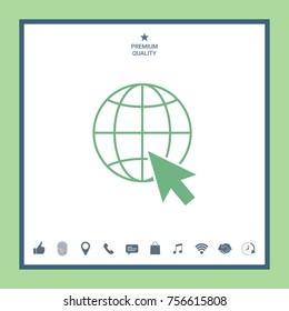 Go to web, internet icon