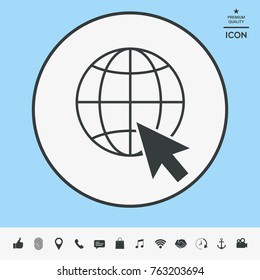 Go to web, internet icon