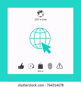Go to web, internet icon