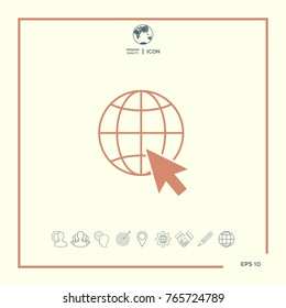 Go to web, internet icon