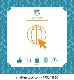 Go to web, internet icon