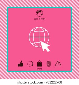 Go to web, internet icon