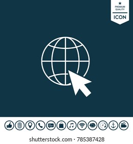 Go to web, internet icon