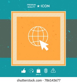 Go to web, internet icon