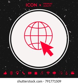 Go to web, internet icon