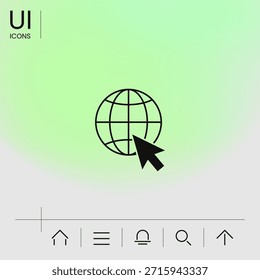 Ve al Web, ícono de internet. Elemento para su diseño