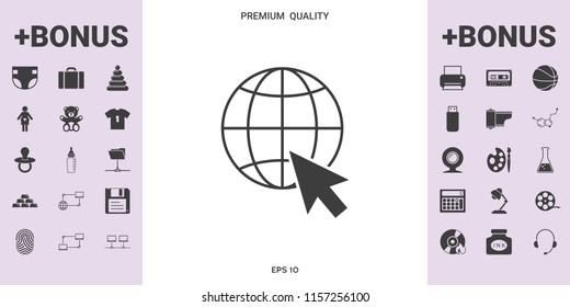 Go to web, internet icon - graphic elements for your design