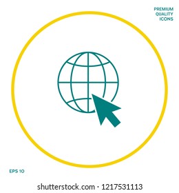 Go to web, internet icon. Graphic elements for your design