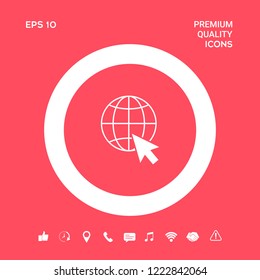 Go to web, internet icon. Graphic elements for your design