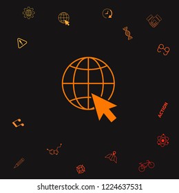 Go to web, internet icon. Graphic elements for your design