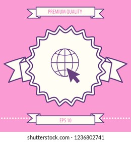 Go to web, internet icon. Graphic elements for your design