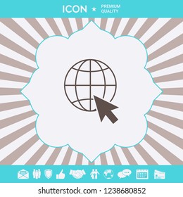 Go to web, internet icon. Graphic elements for your design