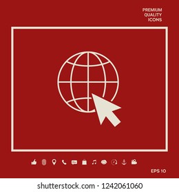 Go to web, internet icon. Graphic elements for your design