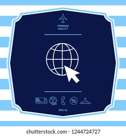 Go to web, internet icon. Graphic elements for your design