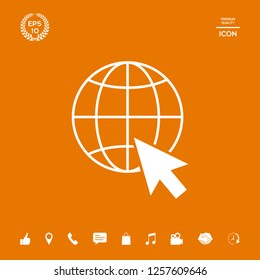 Go to web, internet icon. Graphic elements for your design