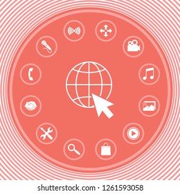 Go to web, internet icon. Graphic elements for your design
