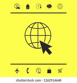 Go to web, internet icon. Graphic elements for your design