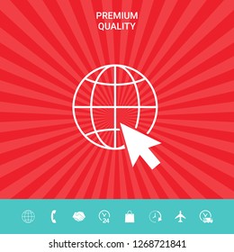 Go to web, internet icon. Graphic elements for your design