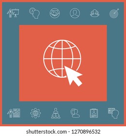Go to web, internet icon. Graphic elements for your design